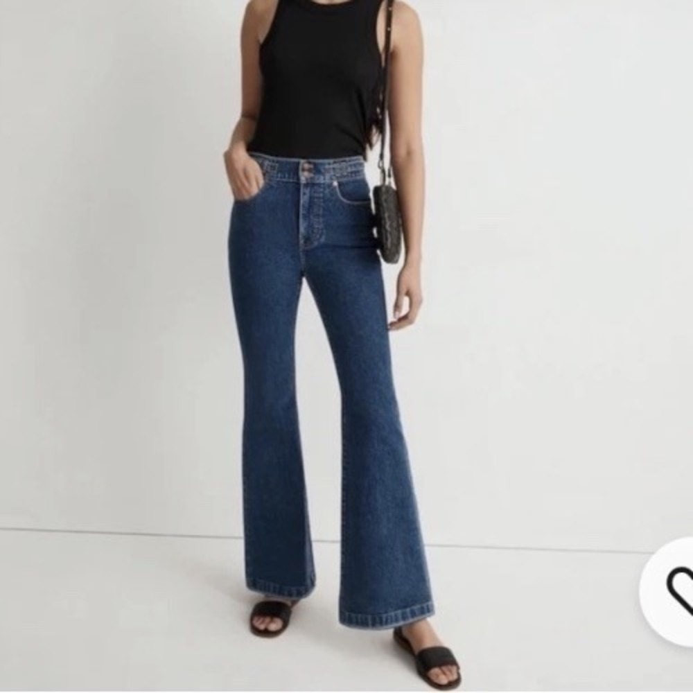 Madewell The Perfect Vintage Flare Jeans Women's Sz‎ 29 Blue High Rise Denim